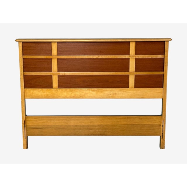 Paul Frankl, Rare Twin Headboards, Mahogany, Rock Maple, Usa, 1950s For Sale - Image 4 of 9