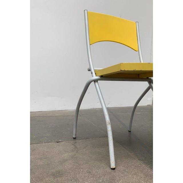 Gray Vintage Italian Folding Chair from Fly Line For Sale - Image 8 of 18