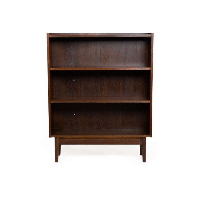 Wood Danish Modern Ebonized Oak Bookcase by Johannes Sorth For Sale - Image 7 of 13