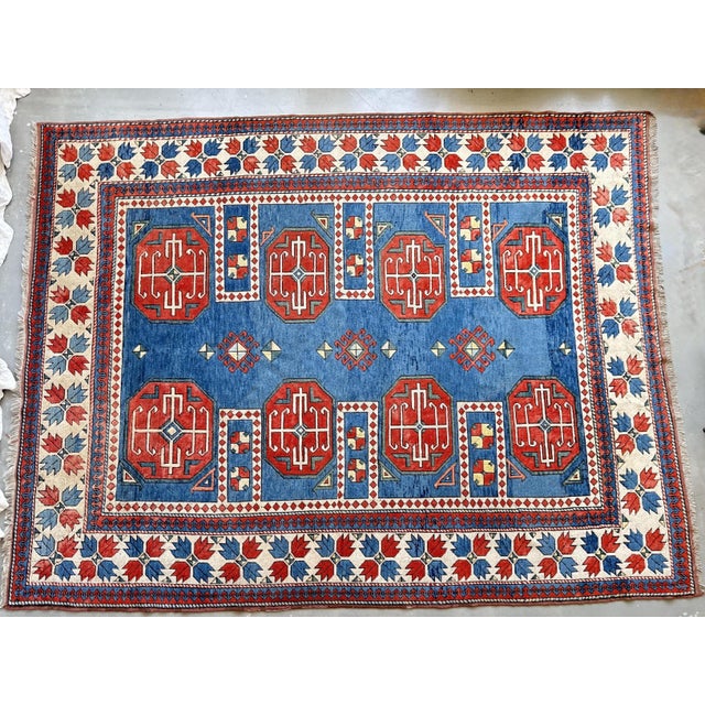 Art Deco Geometric Wool Milas Rug, Turkey, 1970s For Sale - Image 16 of 16