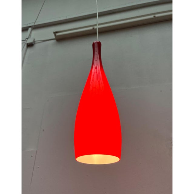 Mid-Century Danish Model Bang Glass Pendant Lamp by Jacob E. Bang for Fog & Mørup and Holmegaard, 1960s For Sale - Image 11 of 18