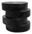 Modern Black Slab Stack Teak Side Table / Stool For Sale