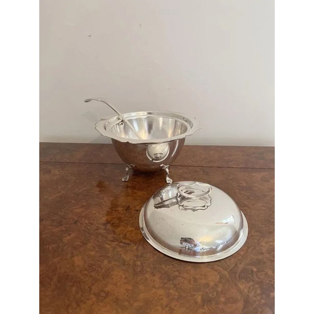 Edwardian Silver Plated Tureen by Mapping and Webb, 1900s For Sale - Image 6 of 10
