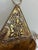 Vintage Gold Embossed Floral Metal Wall Pocket For Sale - Image 4 of 9