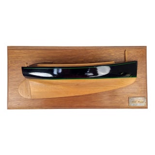 Vintage Handcrafted Half-Model Cat Boat by Daniel Guyomarch, 1990s For Sale