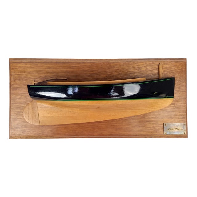 Vintage Handcrafted Half-Model Cat Boat by Daniel Guyomarch, 1990s For Sale