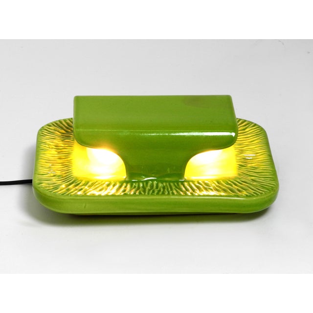 Orange and Green Glazed Ceramic Wall Lights from Kaiser Leuchten, 1960s, Set of 2 For Sale - Image 14 of 18