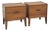 Pair of Mid 20th Century Modern Walnut Nightstands With Two Drawers For Sale