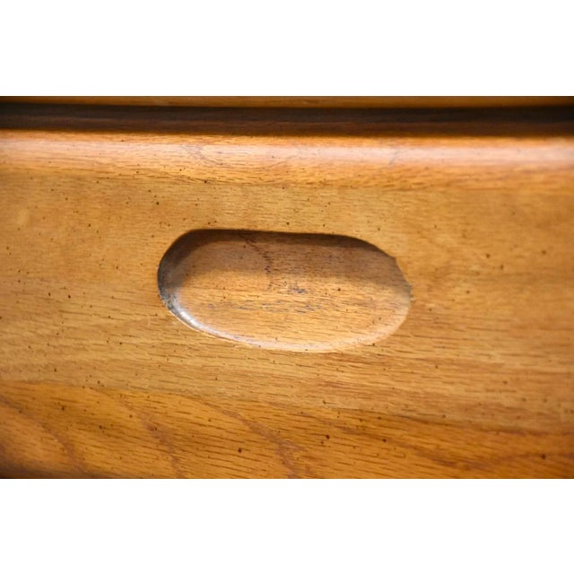 Wood 1960s Oak Mid Century Modern Desk For Sale - Image 7 of 12