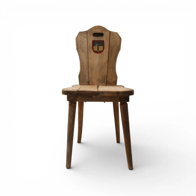 Traditional 19c Belgian Antique Chairs With Coat of Arms From Chateau (Six Available) For Sale - Image 3 of 11