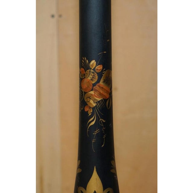 Chinese Export Black Chinoiserie Lacquer Floor Lamp, 1920s For Sale - Image 14 of 15