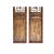 1940s Pair Vintage Tall Flower Bird Geometric Pattern Raw Wood Door Panels For Sale - Image 5 of 6