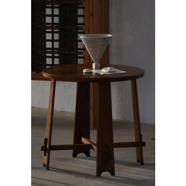 Danish Modern Sculptural Oak Side or Console Table, 1940s For Sale - Image 4 of 18