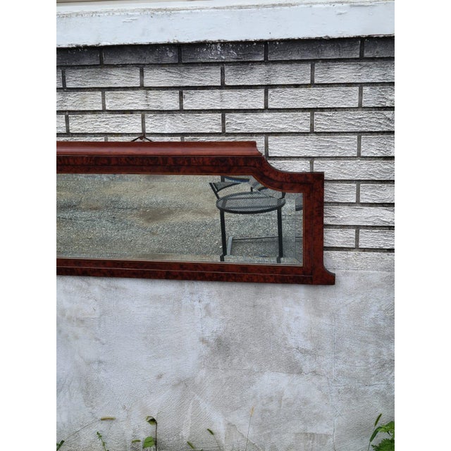 19th Century French Empire Walnut Figure Vener Hallway Wall Mirror. For Sale - Image 14 of 18