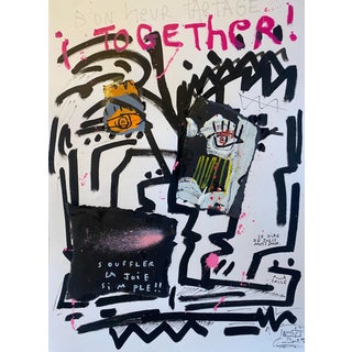 Jazzu, Blowing Joy, 2025, Mixed Media on Paper For Sale