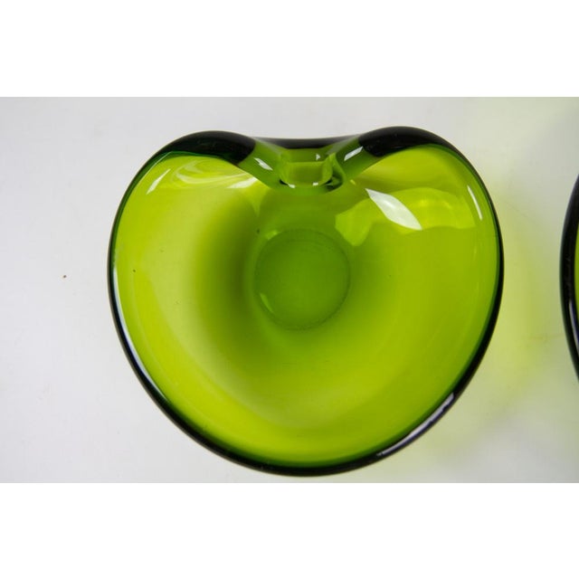 Vintage Danish Maygreen Glass Bowls by Per Lütken for Holmegaard,. 1950s, Set of 2 For Sale - Image 16 of 18