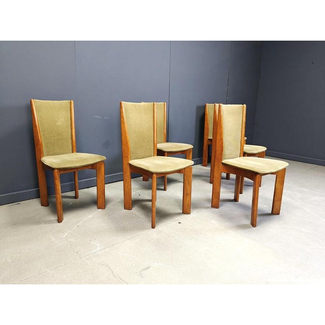 Green Vintage Danish Dining Chairs, 1970s, Set of 6 For Sale - Image 8 of 13