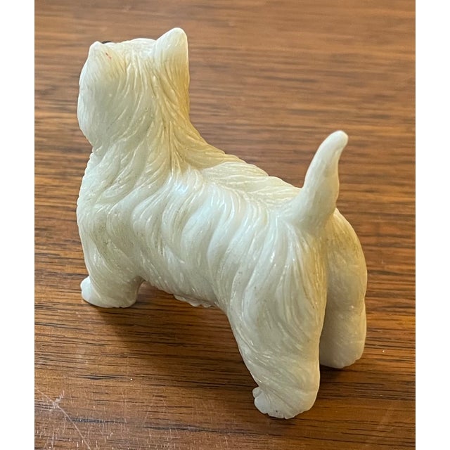 Carved Hardstone Dog Figure of a West Highland Terrier For Sale - Image 11 of 18