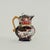 Standout 19th century English ironstone pitcher featuring a pewter lid on a ewer hand decorated in a colorful Imari style...