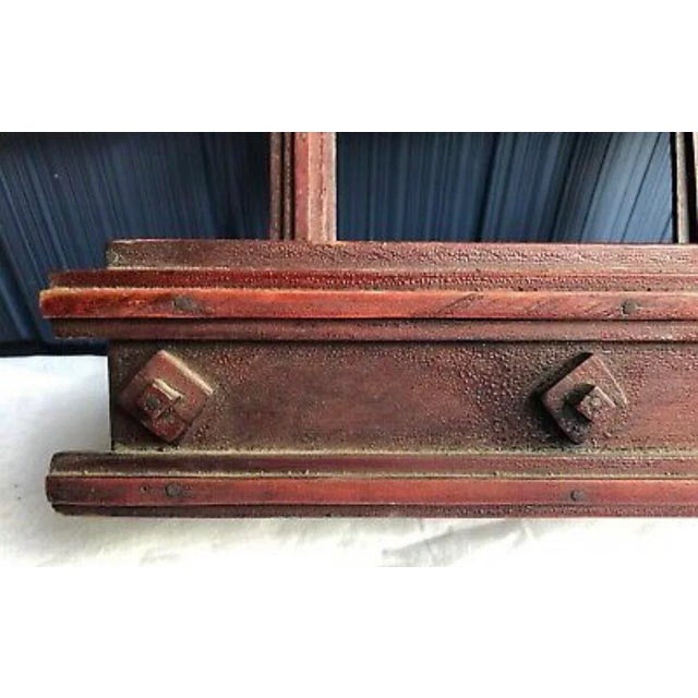 Wood Vintage Early 20th Century Tramp Art Wall Pocket Candle Box For Sale - Image 7 of 12