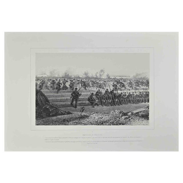 Auguste Raffet, Embuscade de Chasseurs, Etching, 1849 For Sale