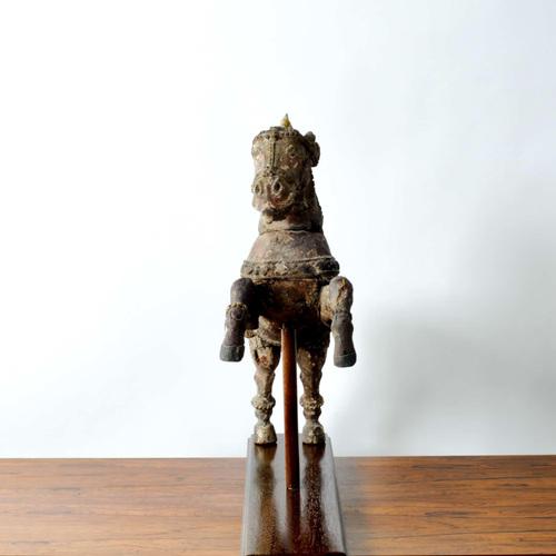 Indian Hindu Wooden Vahanna Horse, 1890s For Sale - Image 5 of 15