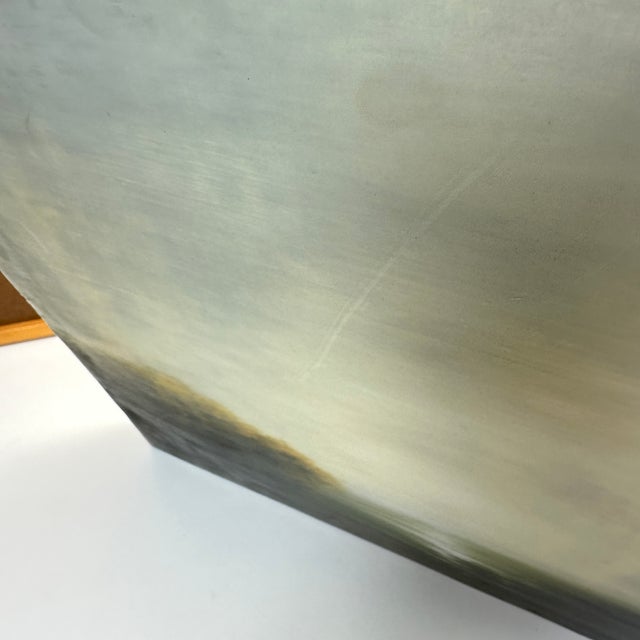 Hiro Yokose Landscape Painting Oil Wax Encaustic Signed Dated 2001 #3448 19 X 19 For Sale - Image 16 of 18