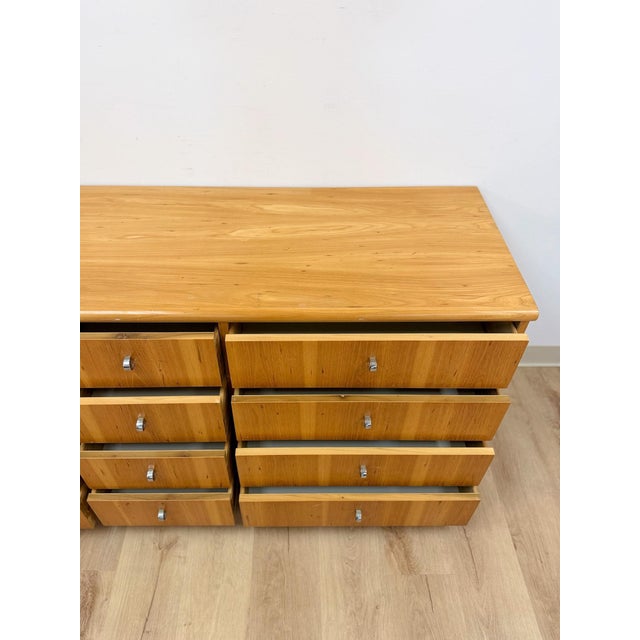 Founders Furniture MCM Blonde Twelve Drawer Dresser Vintage Mid-Century For Sale - Image 9 of 12