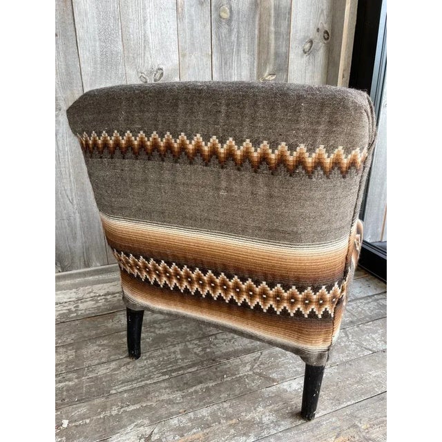 Lounge Chair in Wool For Sale - Image 4 of 6