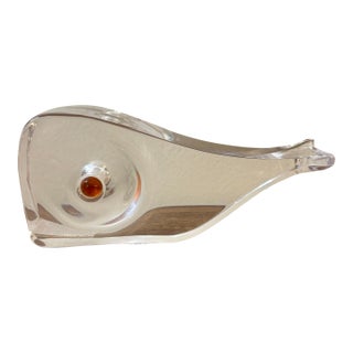 Vintage Mid-Century Lucite Whale Sculpture, Cubist Modern For Sale