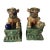 These Large Chinoiserie Sancai Glaze Pottery Foo Dogs are a stunning pair, skillfully carved with intricate detailing by...