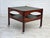 1970s, Danish design by Kristian Vedel. Side table model "Modus". Teak wood, chrome steel wheels, aluminum top and shelf....