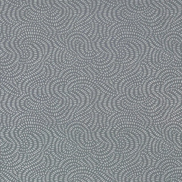 Schumacher Whirlpool Wallpaper in Mercury For Sale