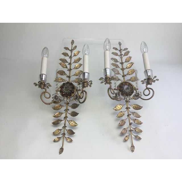 Vintage Gilded Wall Lights by Banci Firenze, 1960s, Set of 2 For Sale - Image 13 of 13