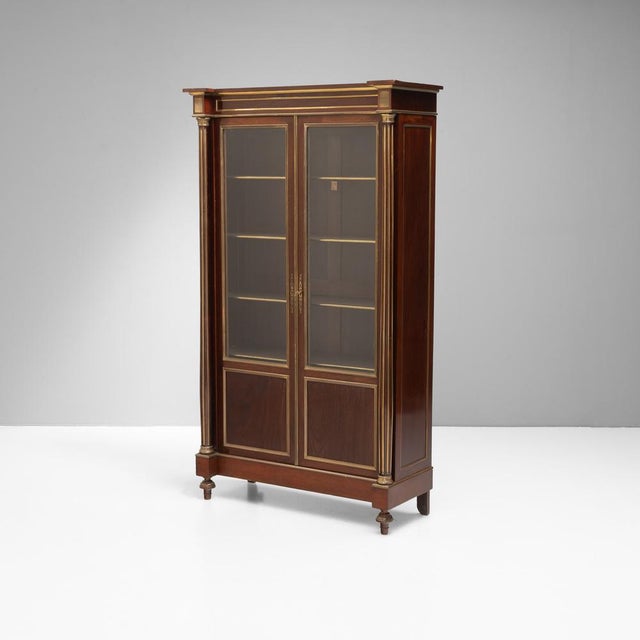 Traditional Empire Mahogany Bookcase, 1890s For Sale - Image 3 of 12