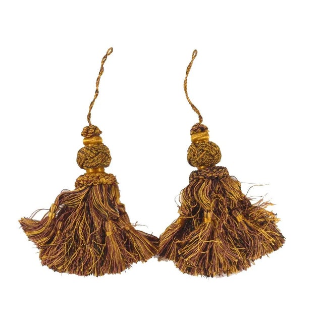 Traditional Vintage Tassel Tiebacks - a Pair For Sale - Image 3 of 3