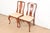 Queen Anne Henkel Harris Style Queen Anne Solid Mahogany Side Chairs or Dining Chairs, Pair For Sale - Image 3 of 11