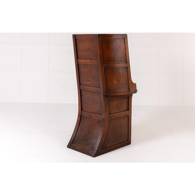 Large Late 18th Century English Oak Hooded Chair For Sale - Image 13 of 14