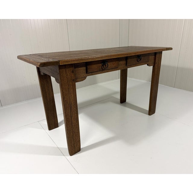 1960s Rustic Oak Console Table, 1960s For Sale - Image 5 of 18