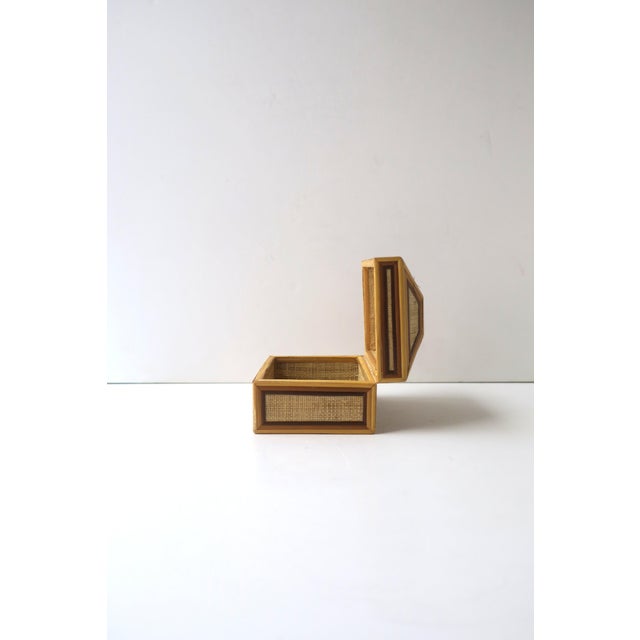 Wicker Linen Jewelry Box For Sale - Image 9 of 12