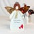 Antique White 1990s Vintage Boho Chic Arts & Crafts Valentine Angels - Set of 5. For Sale - Image 8 of 11