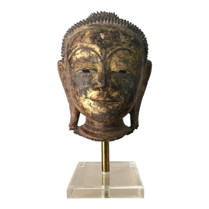 An Exquisite Antique Buddha Head Statue Southeast Asian