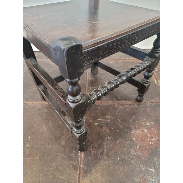 17th Century Antique Yorkshire Derbyshire Lancashire George II Oak Chair For Sale - Image 10 of 11