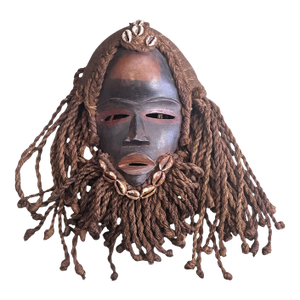 Superb Vintage African Dan Ceremonial Dance Mask Ivory Coast 14" H
