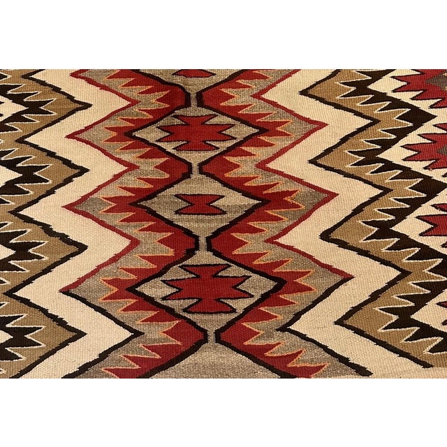 Native American 1900s, Handmade Antique Native American Navajo Style Rug 3.10' X 5.8' For Sale - Image 3 of 7
