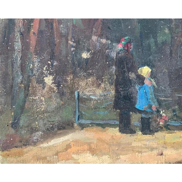 1970s Impressionist Forest Oil Painting, Ukrainian Soviet Art, 1973 40-50 For Sale - Image 5 of 6
