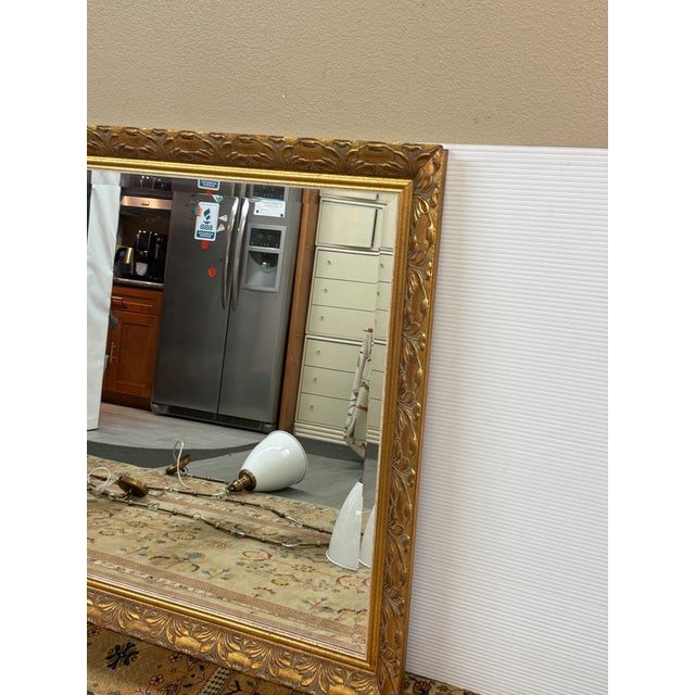 Gold Gilt Acanthus Carved Mirror, Vintage For Sale - Image 8 of 12