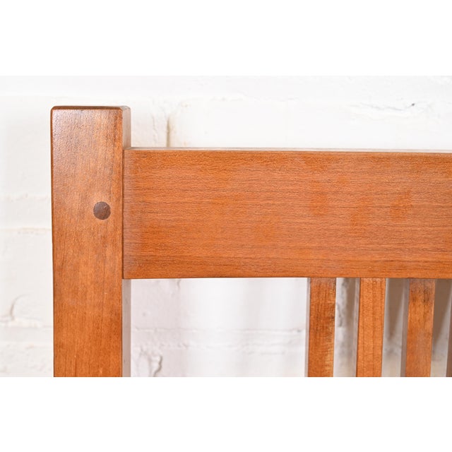 Wood Stickley Mission Arts & Crafts Cherry Wood High Back Spindle Dining Chairs, Set of Six For Sale - Image 7 of 12