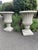 British Cast Stone Fluted Garden Urns, Set of 2 For Sale - Image 4 of 12