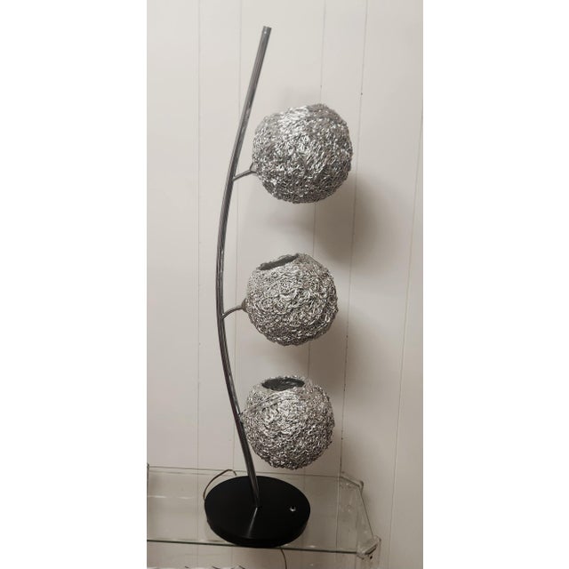 1960s Mid Century Modern Tall Silver Spaghetti Lamp For Sale - Image 13 of 13